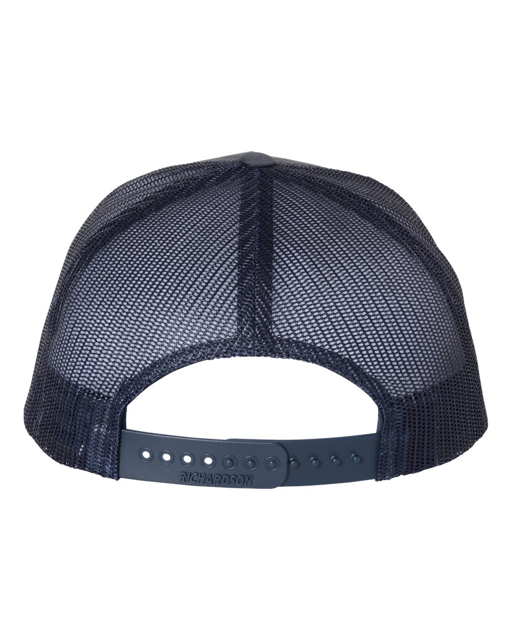 Navy blue mesh cap on a white background