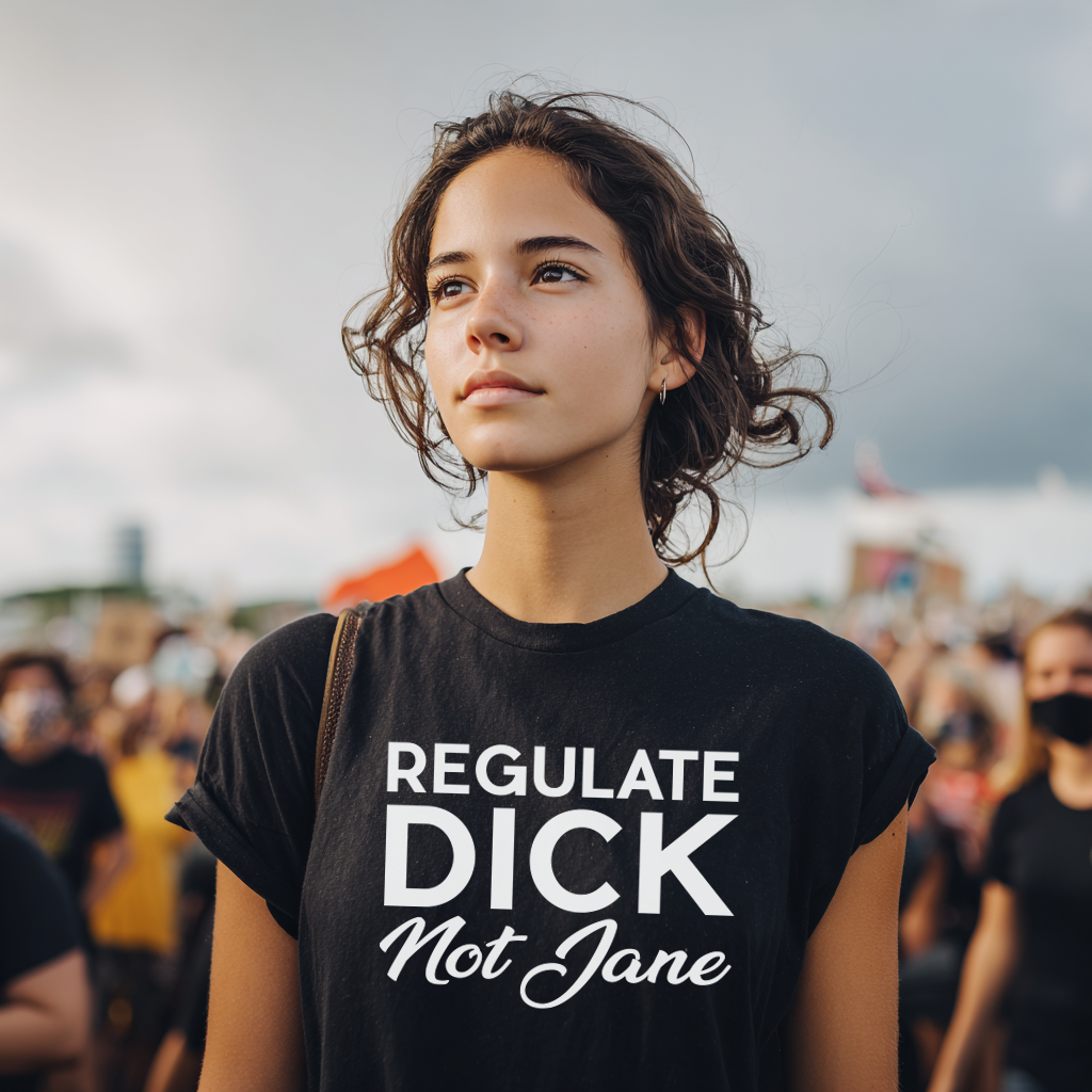 "Regulate Dick Not Jane" T-Shirt - Women's Rights Statement Tee