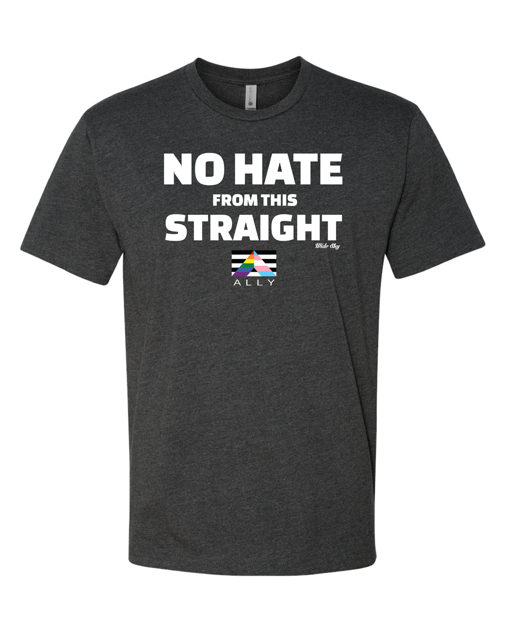 No Hate From This Straight t-shirt in charcoal heather