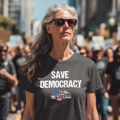 "Save Democracy No Kings” T-Shirt - Political Statement Apparel
