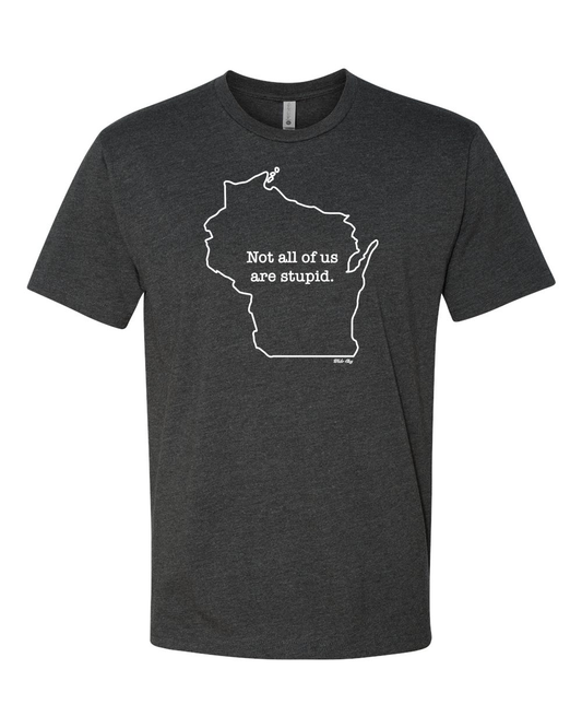 "Not All of Us are Stupid" Humorous Wisconsin State Pride Tee